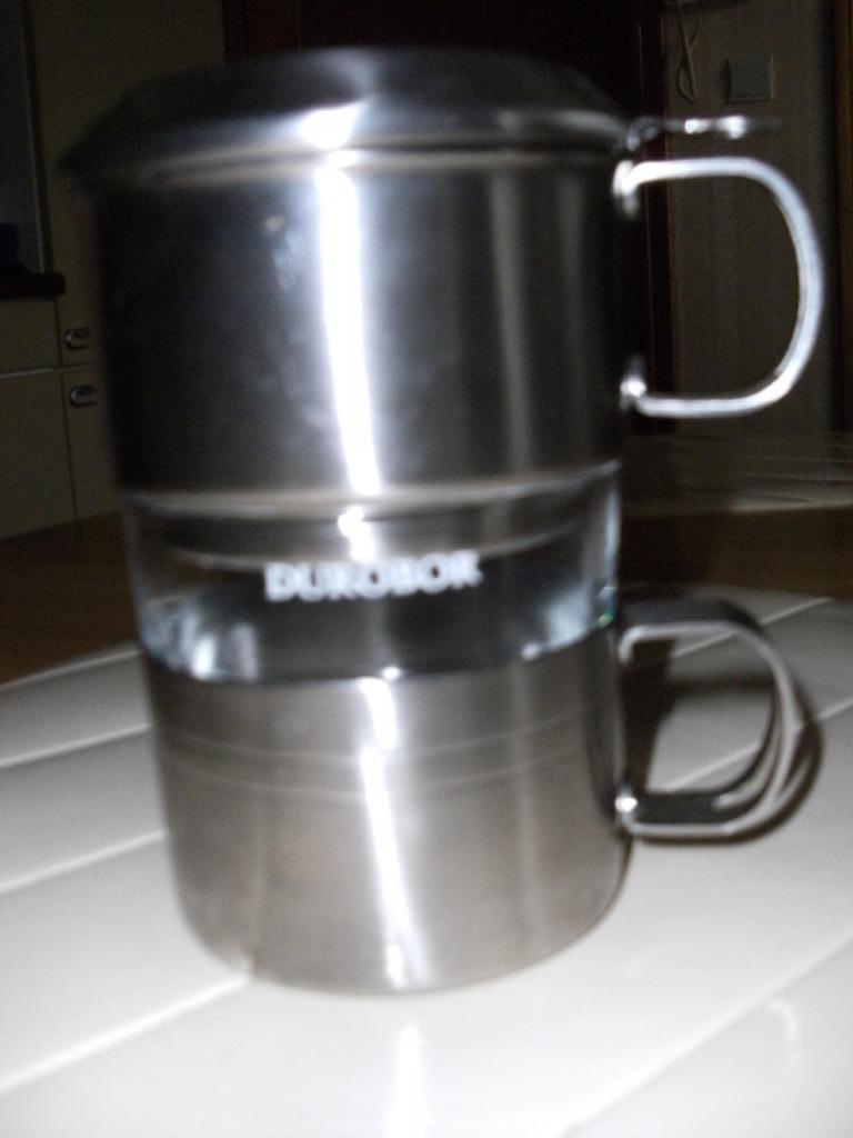 Koffiefilter vintage RVS  1 pers ., Huis en Inrichting, Ophalen of Verzenden, Zo goed als nieuw, Glas