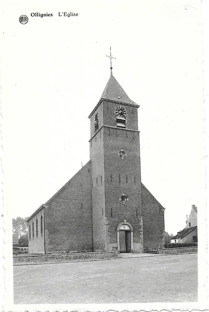 Ollignies NA6: L'Eglise, Envoi, 1940 à 1960, Non affranchie, Hainaut