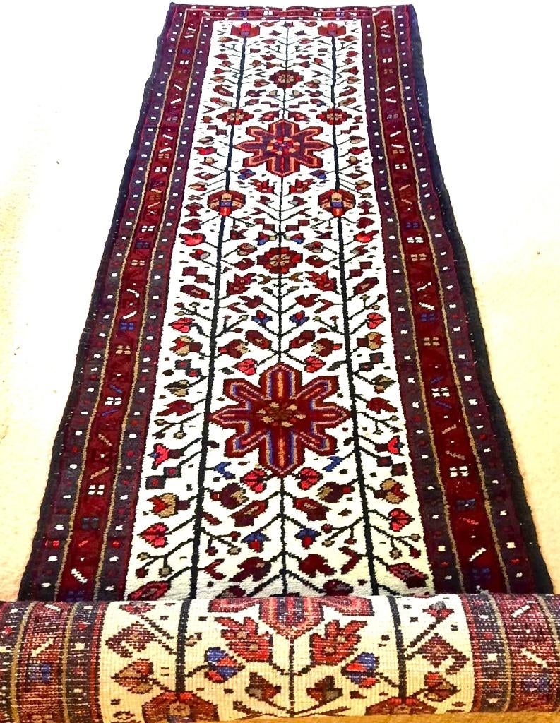 Perzisch handgeknoopt Loper tapijt Uit Iran (Heriz) 240x65cm, Antiquités & Art, Tapis & Textile, Enlèvement