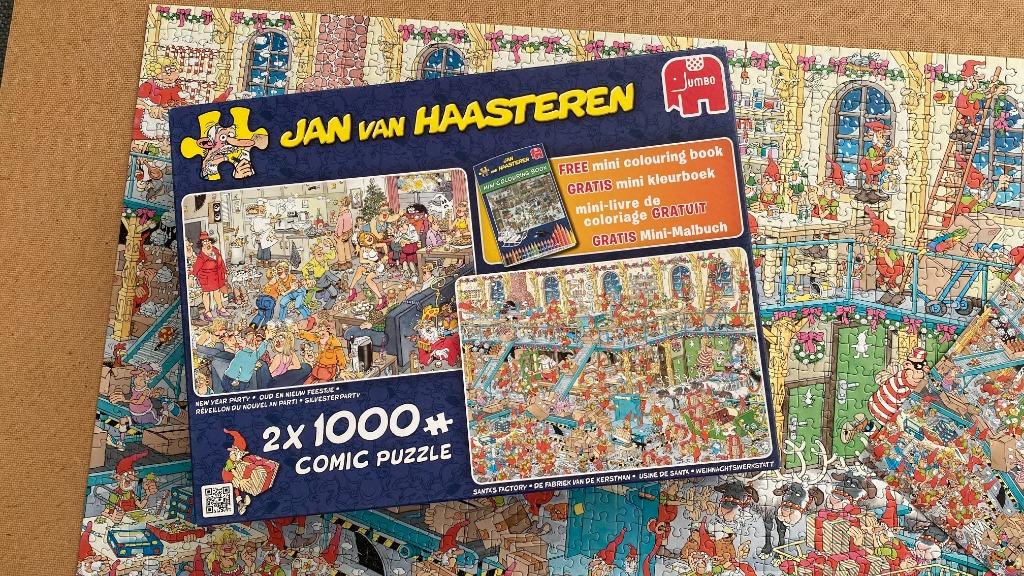 puzzel Jan Van Haasteren 2 x 1000 stukjes, Ophalen of Verzenden, Meer dan 1500 stukjes, Zo goed als nieuw, Legpuzzel