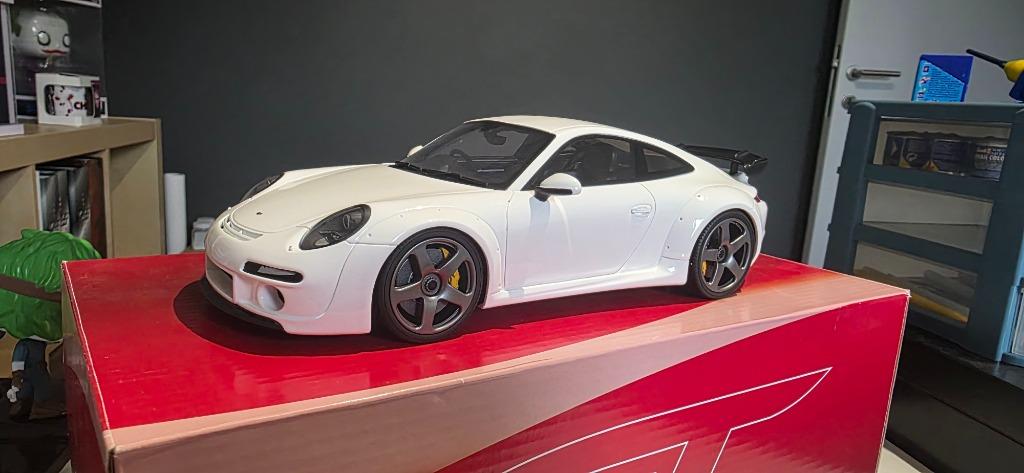 Porsche Ruf 911 (991) RGT wit 1/18 Gt-Spirit, Ophalen of Verzenden, Zo goed als nieuw, Auto, Overige merken