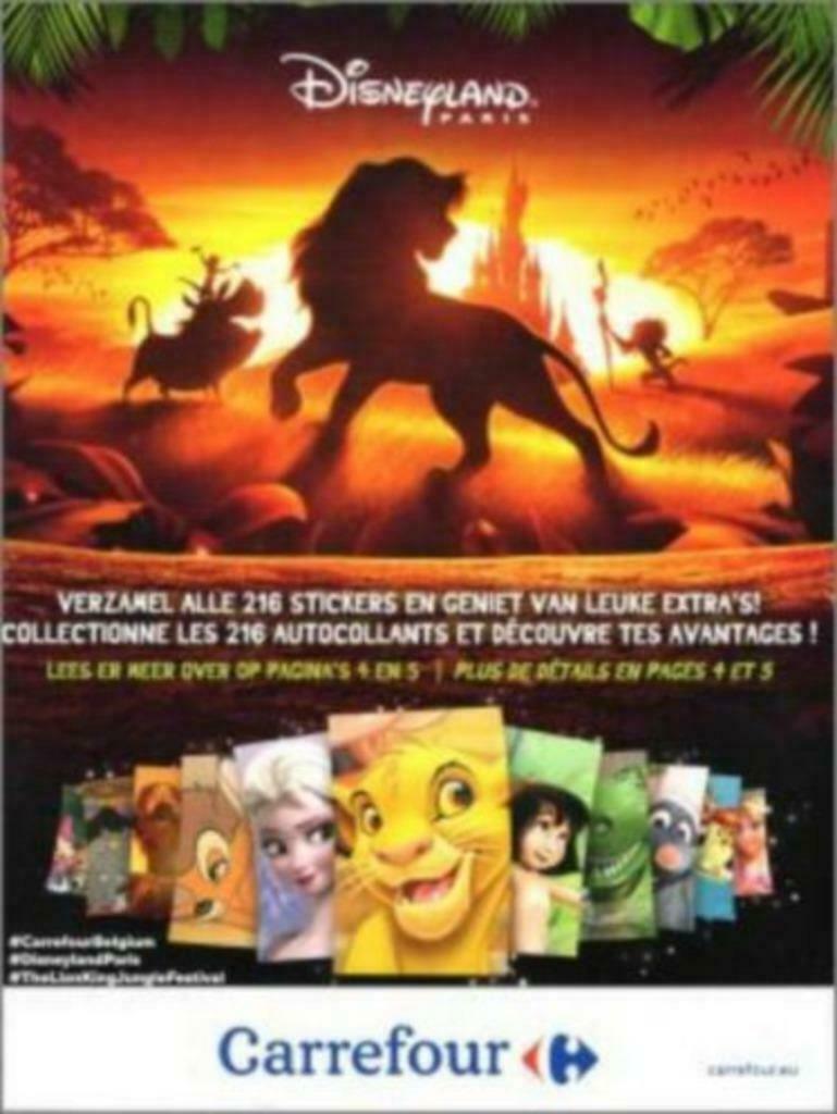 5 pochettes + album action Carrefour Disneyland Paris 2019, Enlèvement ou Envoi