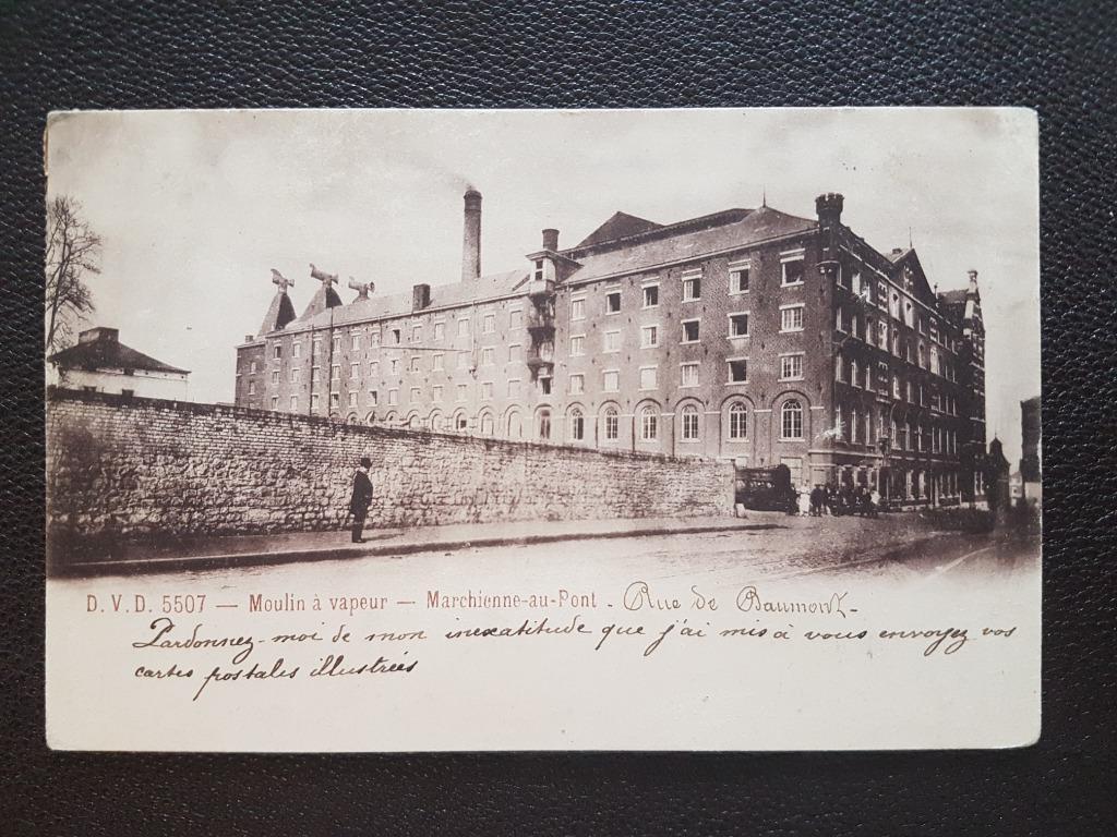 Carte postale Moulin à vapeur Marchienne-au-Pont, Enlèvement ou Envoi, Avant 1920, Affranchie, Hainaut