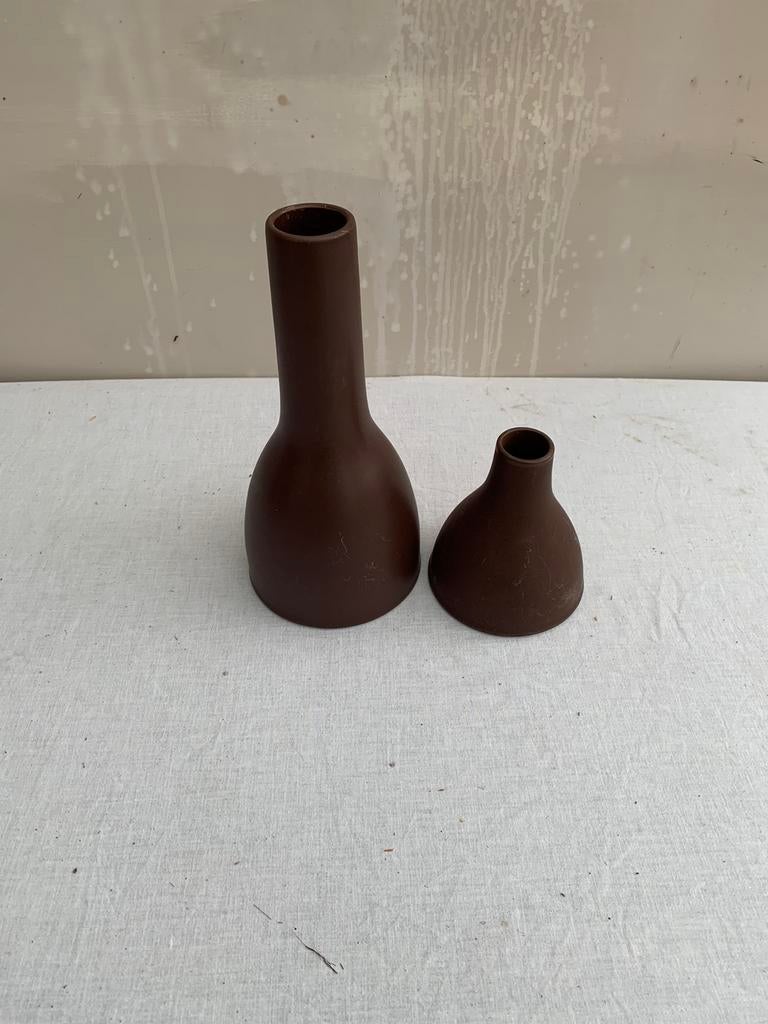 2 vases brun, Enlèvement ou Envoi, Comme neuf, Autres couleurs
