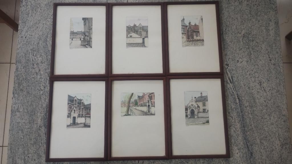 Set gravures « Petit Béguinage de Gand » 1983  Wim Van Kuyck, Enlèvement ou Envoi