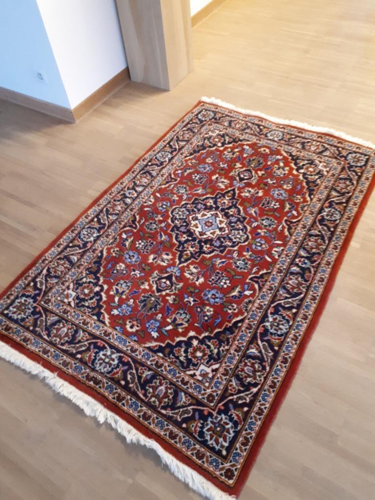 Tapis persan noué à la main (kachan), 150 à 200 cm, Autres couleurs, Comme neuf, 100 à 150 cm
