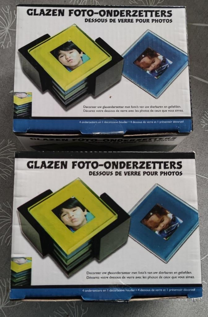 Glazen foto-onderzetters - Nieuw, Ophalen of Verzenden, Nieuw