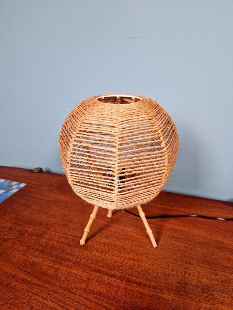Lampe tripode vintage en corde, années 1960, Enlèvement