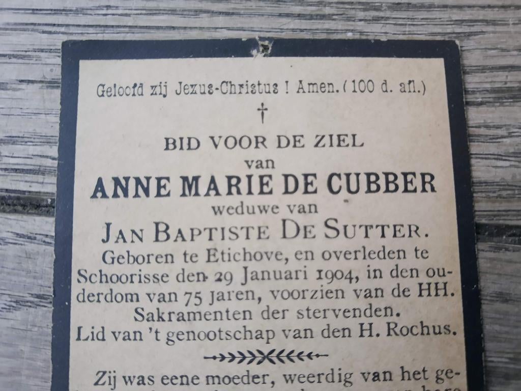 Très ancien BP, Etikhove 1829 - Schorisse 1904, De Cubber A-, Enlèvement ou Envoi