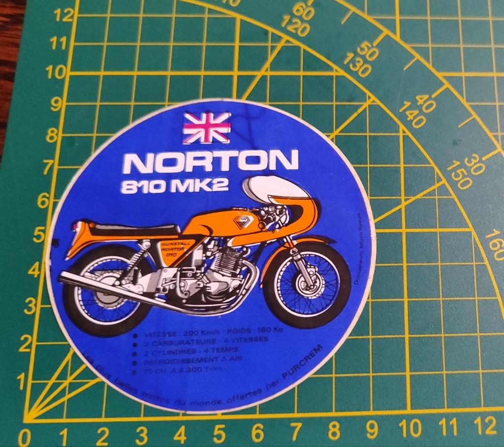 Sticker moto Norton 810 Mk2 PURCREM, Collections, Enlèvement ou Envoi