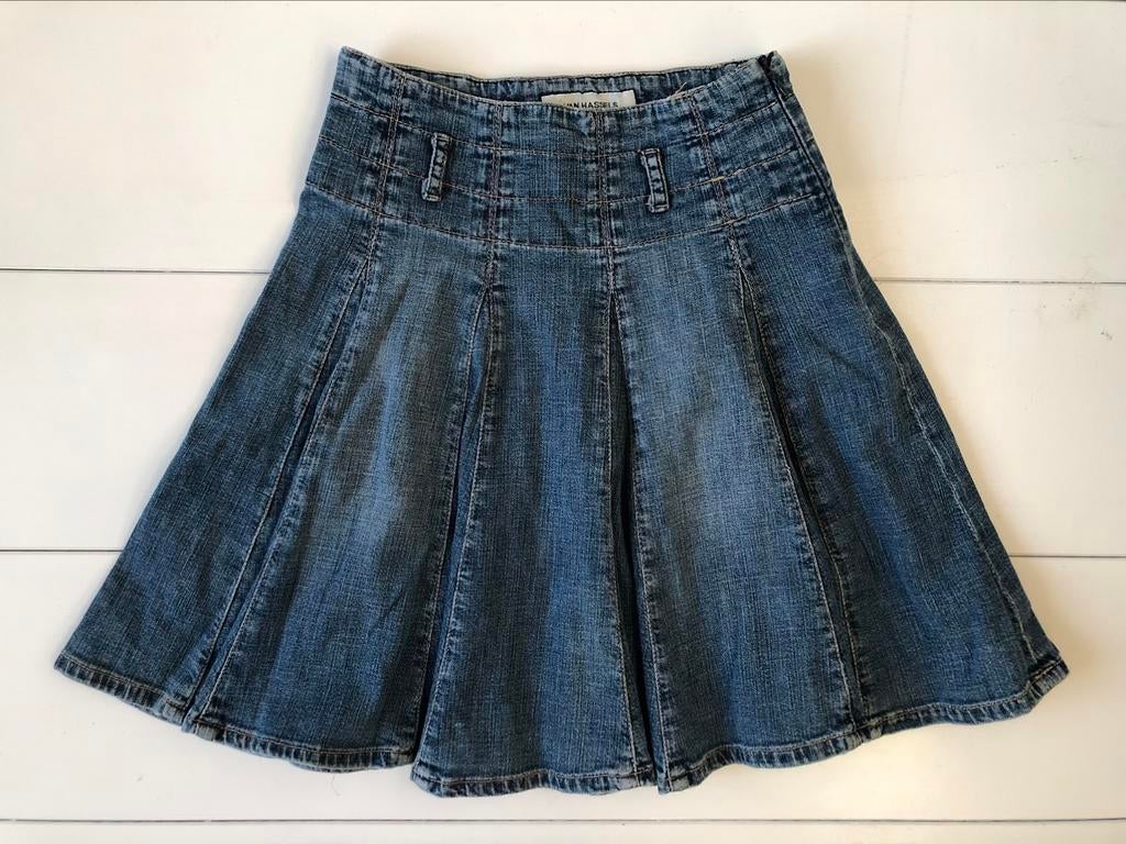 jeans rokje Van Hassels 140 blauw, Gebruikt, Van Hassels, Meisje, Ophalen of Verzenden