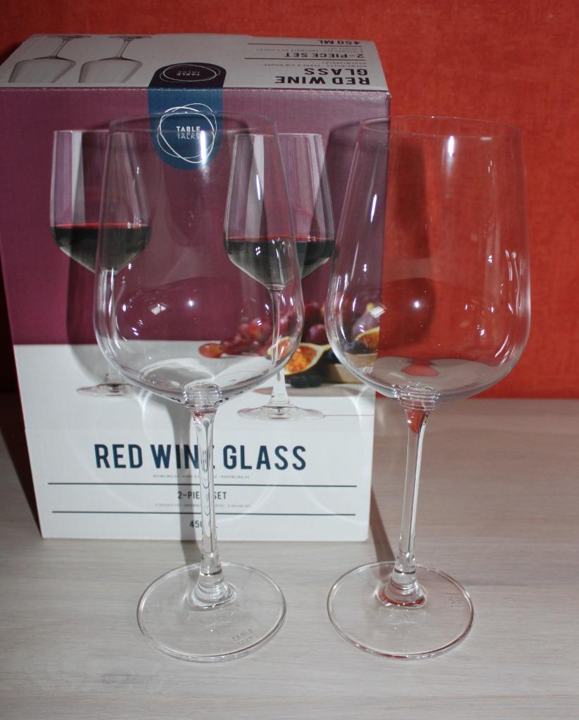 2 verres a vin rouge de 450 ML neufs et en boite., Collections, Verres & Petits Verres, Neuf, Autres types, Enlèvement ou Envoi