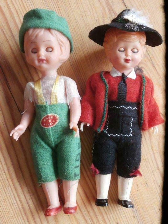 2 poupées italiennes vintage, Collections, Enlèvement ou Envoi, Utilisé, Maison de poupées