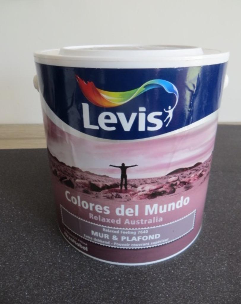 Levis verf 2,5L : Colores Del Mundo - Relaxed Australia 7640, Doe-het-zelf en Bouw, Minder dan 5 liter, Ophalen, Nieuw, Verf