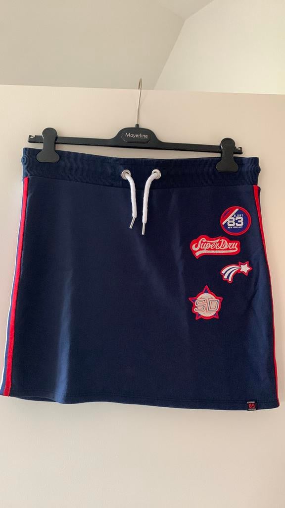 Rok dames Superdry, maat XL, donkerblauw, in perfecte staat, Maat 42/44 (L), Ophalen of Verzenden, Zo goed als nieuw, Boven de knie