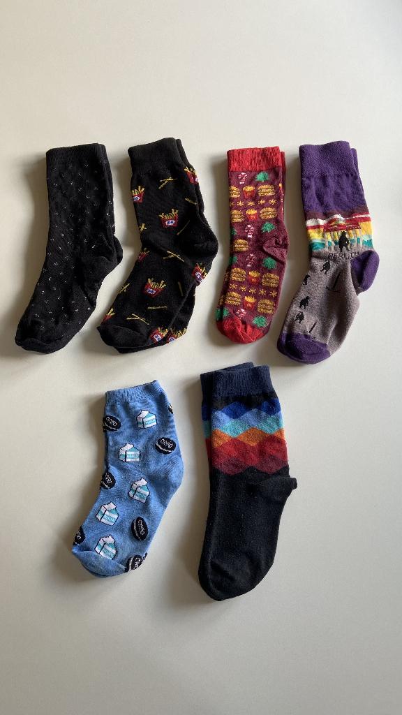 Funny socks maat 38 -39, Kleding | Dames, Sokken en Kousen, Zo goed als nieuw, Sokken en Kniesokken, Maat 39 t/m 42, Zwart, Ophalen of Verzenden
