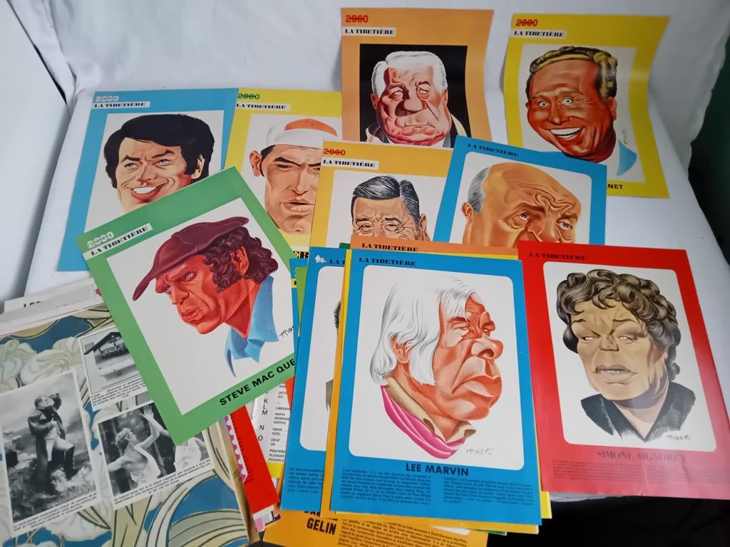 77 Ancienne Caricatures de 1971, Enlèvement ou Envoi, 1960 à 1980, Journal ou Magazine