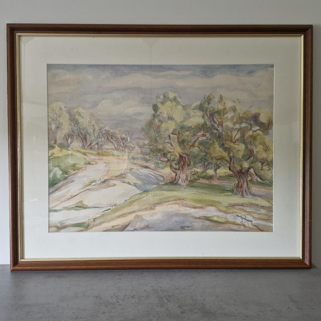 Aquarelle de Marcel Hastir, Antiquités & Art, Art | Peinture | Classique, Enlèvement, Aquarelle