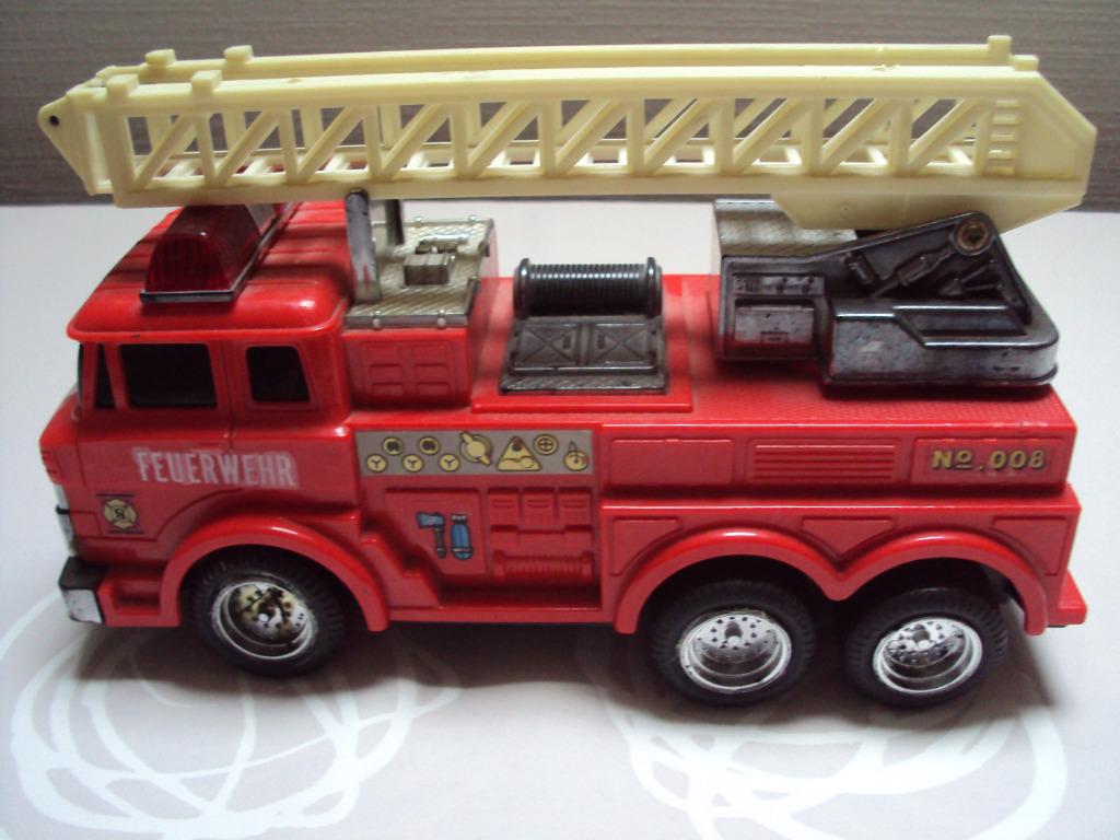 Vintage/retro speelgoed brandweerwagen, Ophalen of Verzenden