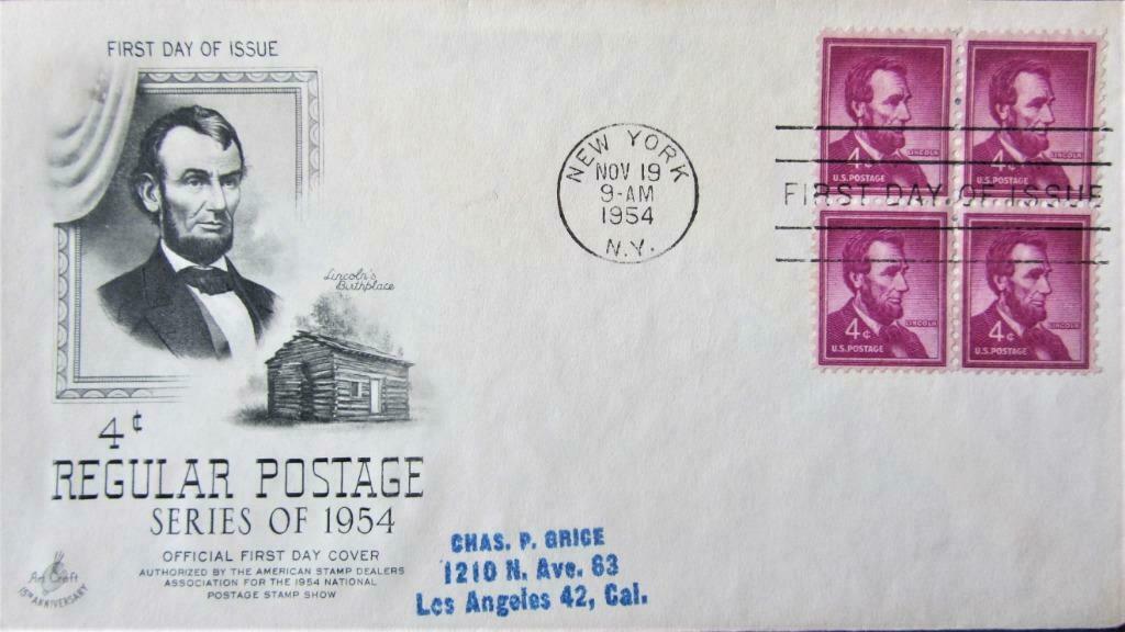 FDC- U.S.A.- PRESIDENTEN- LINCOLN'S BIRTHPLACE, Enlèvement ou Envoi, Affranchi, Autres thèmes