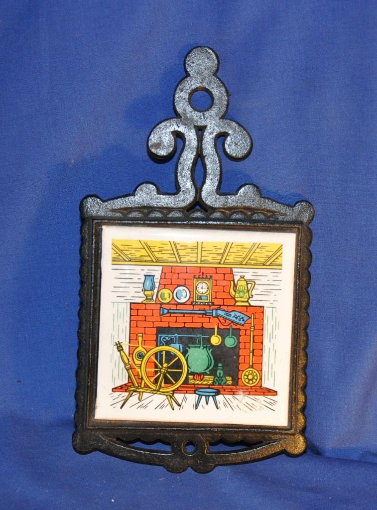 sous plat fer forgé et faience, Enlèvement ou Envoi, Comme neuf, Casserole ou poêle