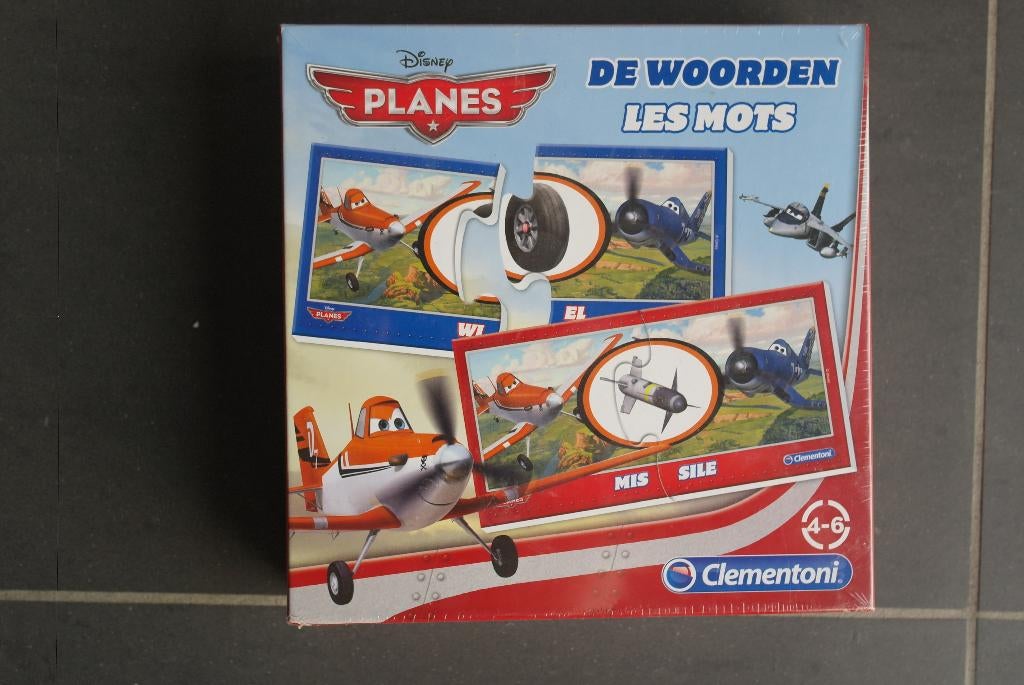 tweetalig spel/puzzel de woorden Planes Clementoni (negen), Kinderen en Baby's, Speelgoed | Educatief en Creatief, Ophalen of Verzenden