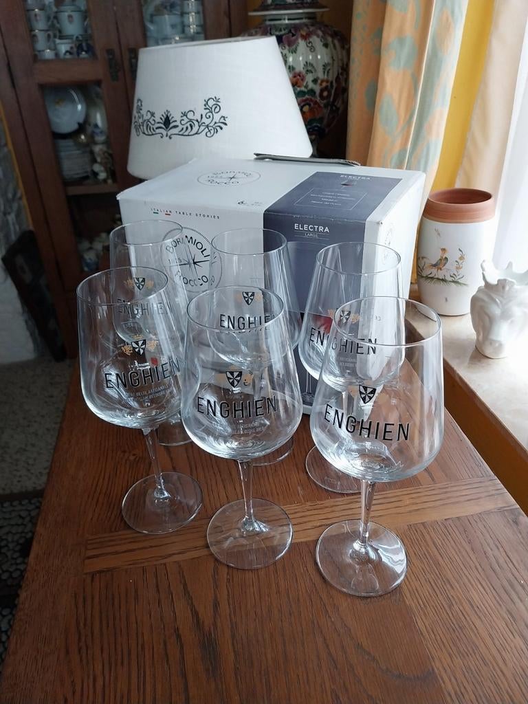 Verres design italien Bormioli Rocco / graver double enghien, Enlèvement, Comme neuf