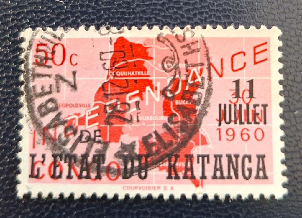 Timbre Katanga OBP 41 estampillé, Enlèvement ou Envoi, Affranchi