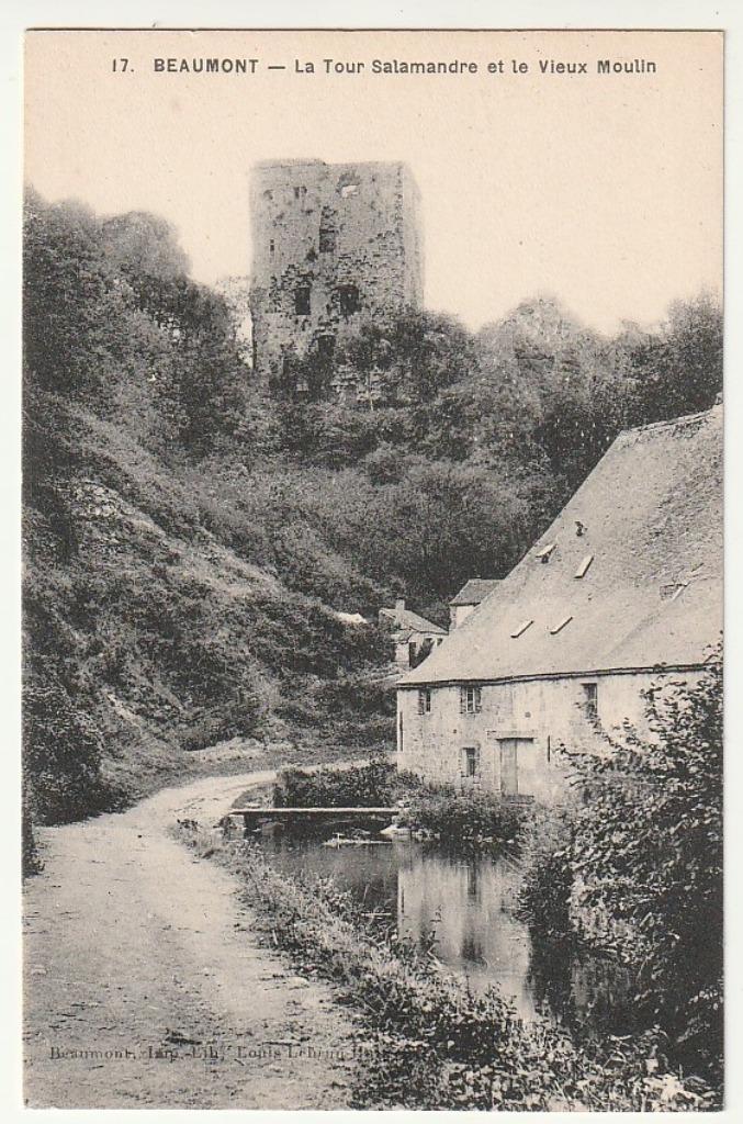 Beaumont La Tour Salamandre et le Vieux Moulin, Envoi, Non affranchie, Hainaut