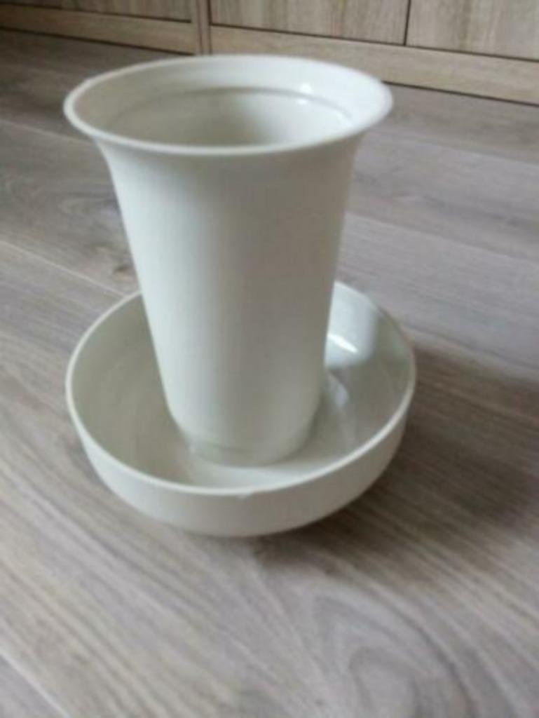 Bol à fleurs et vase Tupperware, Enlèvement ou Envoi, Neuf, Crème