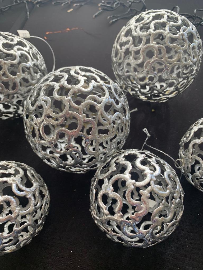 kerstballen metaal set 6, Ophalen of Verzenden, Nieuw