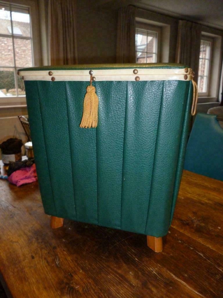 Vintage sixties linnenmand koffer opbergkoffer skay formica, Ophalen