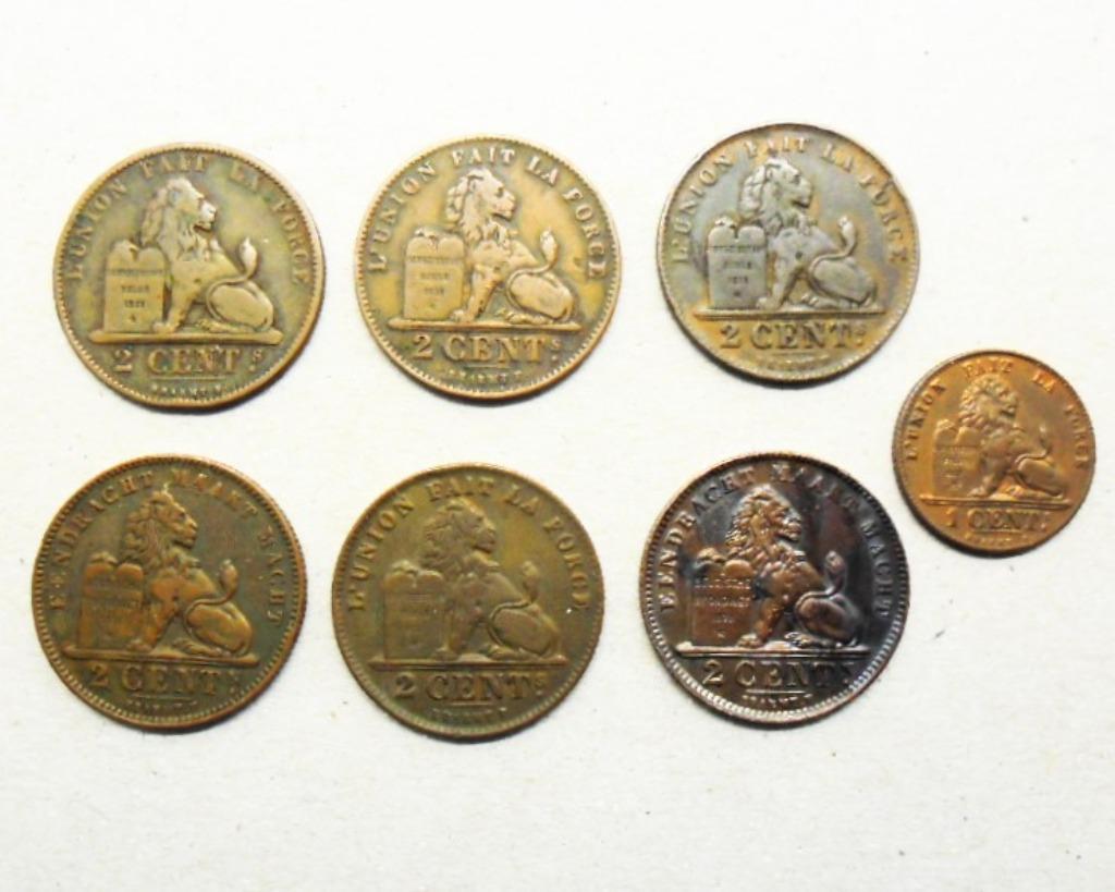 Kavel 01 Jan valuta verschillende centen België, Verzenden, Metaal, Losse munt