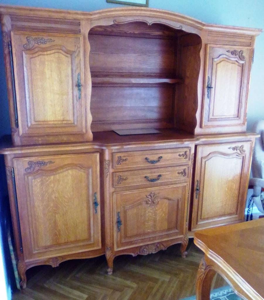 Buffet chêne massif, Ophalen, 150 tot 200 cm, Eikenhout, Zo goed als nieuw