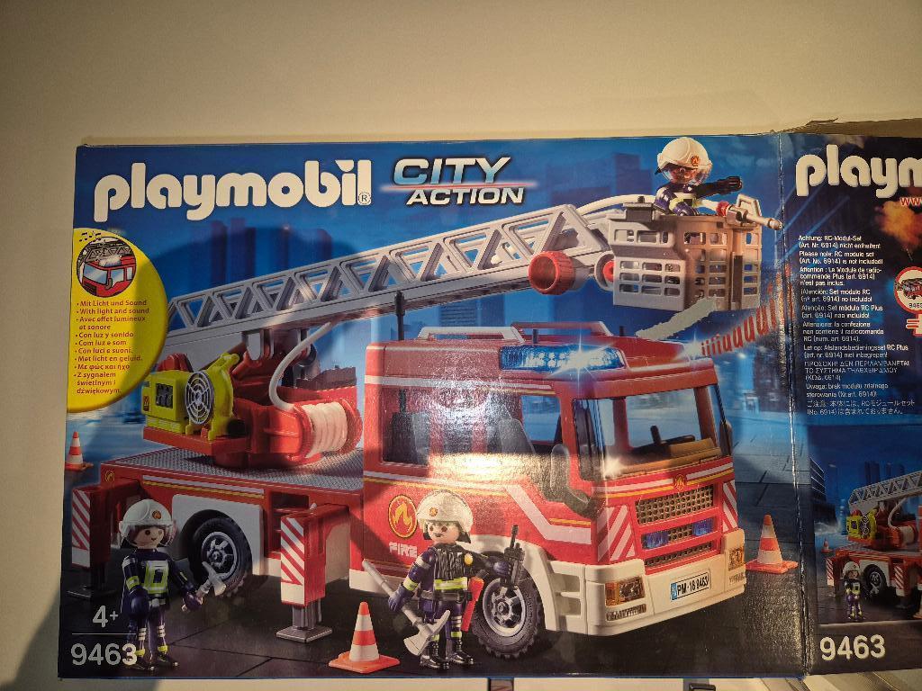 playmobil 9463 - brandweer ladderwagen, Ophalen, Zo goed als nieuw, Complete set
