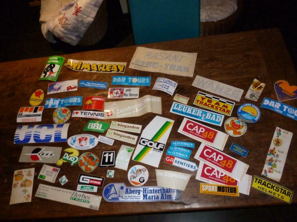 Collection de 50 autocollants stickers marques diverses, Enlèvement ou Envoi, Utilisé