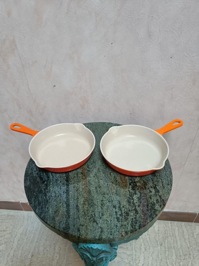 Le Creuset set van 2 pannen, Huis en Inrichting, Verzenden, Gebruikt