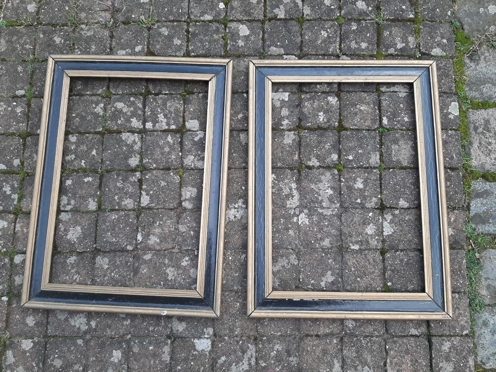 2 cadres Napoléon 3 en bois A RESTAURER (66,5  49,5 cm), Antiquités & Art