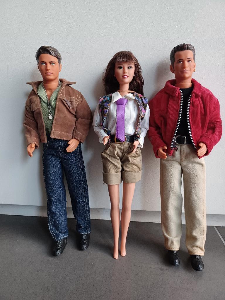 Barbie poppen Mattel, 3 personages uit Beverly Hills 90210, Ophalen, Nieuw, Tv, Actiefiguur of Pop