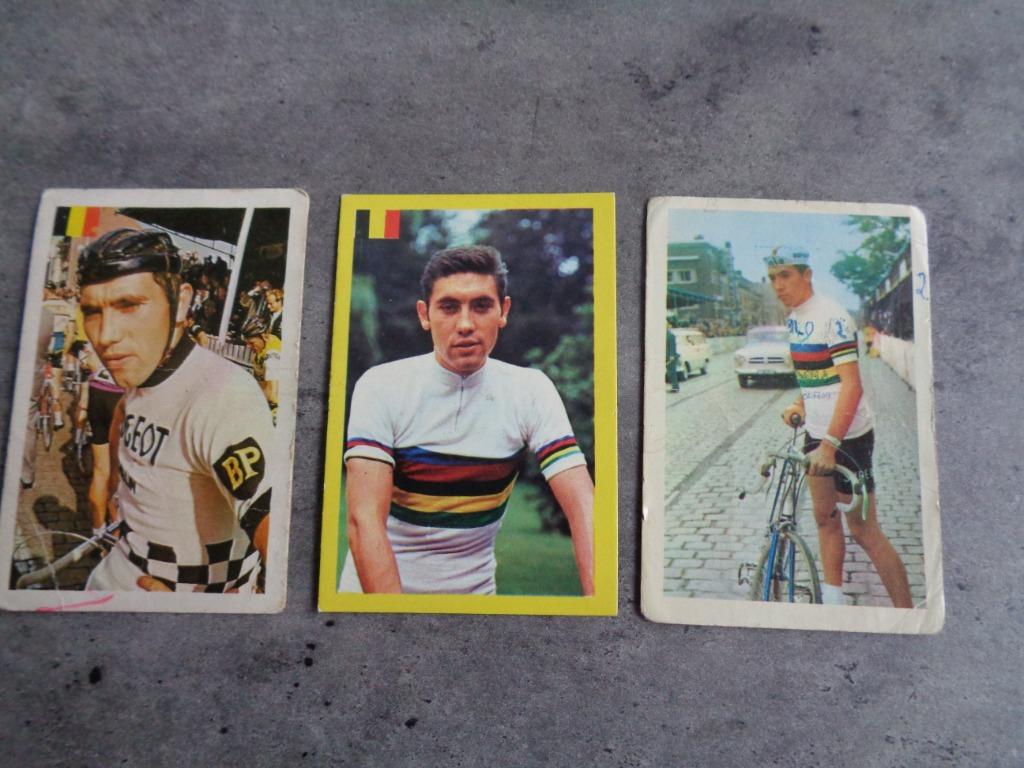 MERCKX EDDY MAPLE LEAF GUM 3 ZELDAME PRENTEN KAARTJES MIDDEN, Ophalen of Verzenden