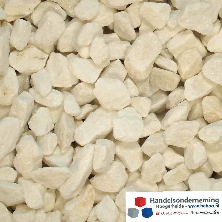 Carrara split marmer wit siersplit oprit parking deco border, Tuin en Terras, Grind, Keien en Split, Verzenden, Wit, Nieuw, Split