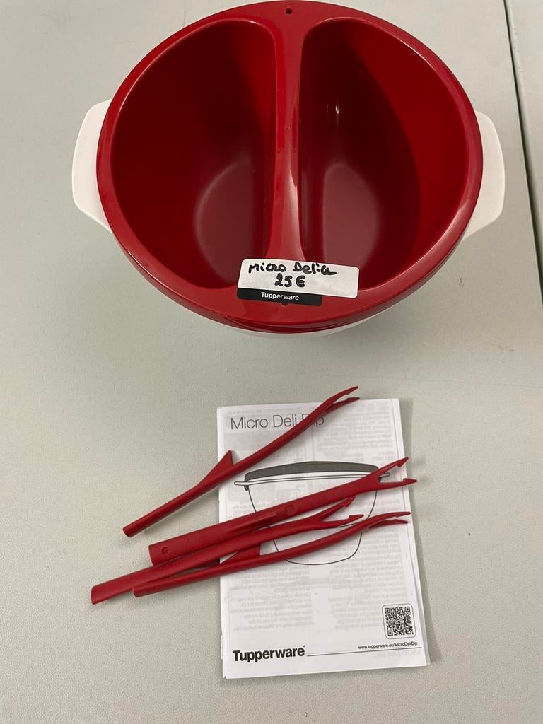 Micro delice tupperware wit rood, Huis en Inrichting, Keuken | Tupperware, Wit, Ophalen of Verzenden