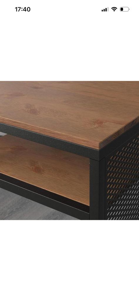 Modern Bureau hout 1m stalen frame, Huis en Inrichting, Bureaus, Zo goed als nieuw, Ophalen