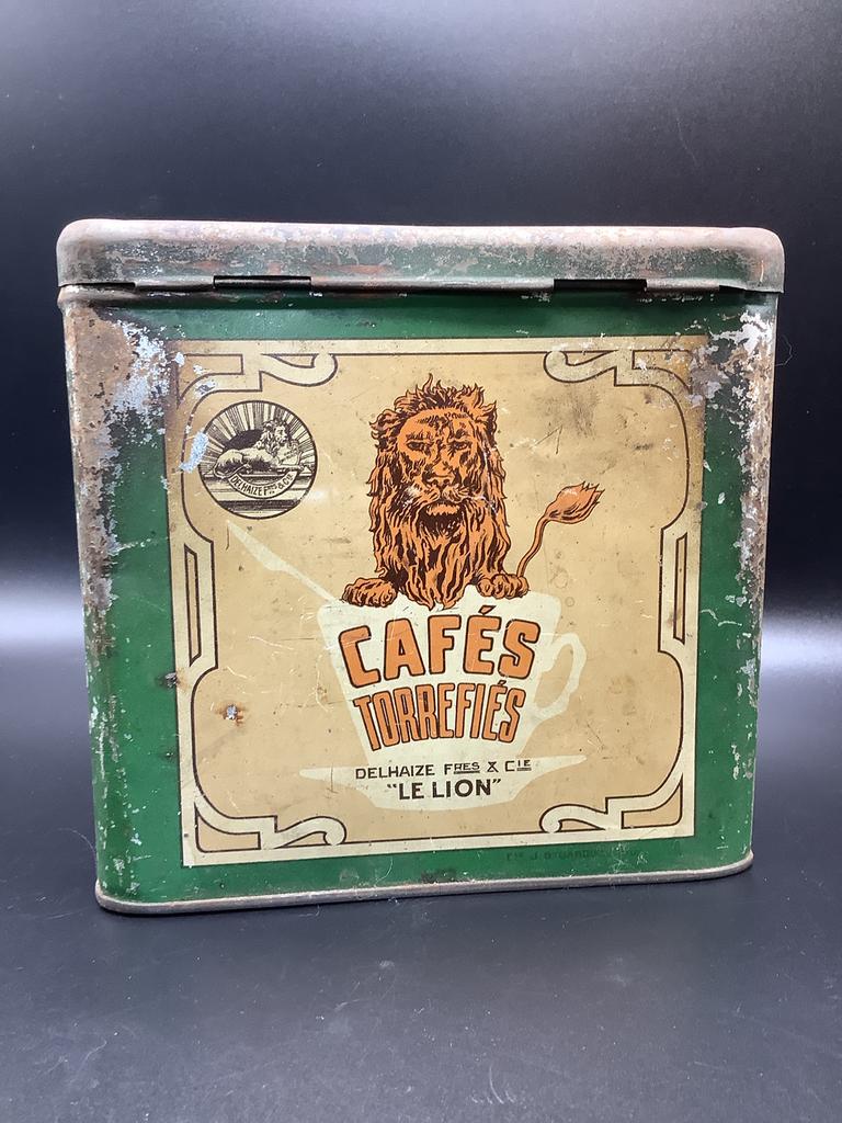 Boite café Delhaize Le Lion, Collections, Enlèvement ou Envoi, Comme neuf, Café