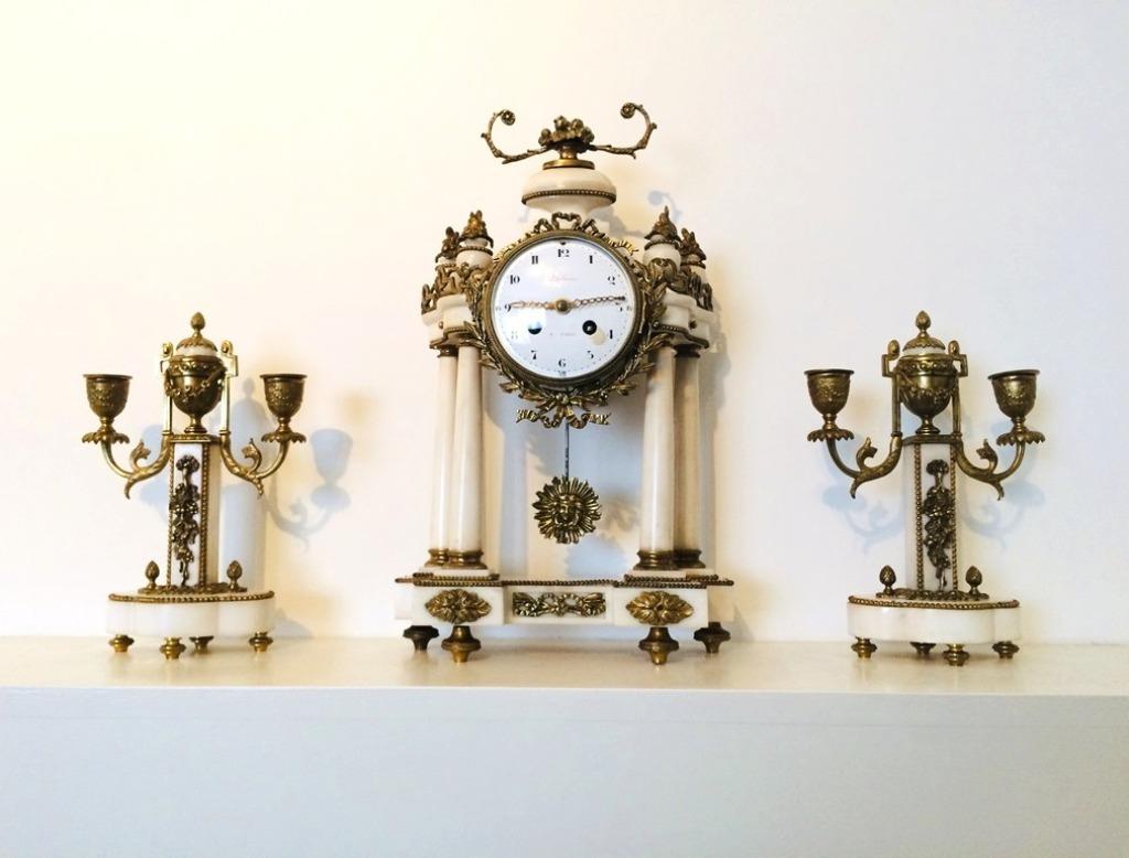 Garniture de cheminée Piolaine (Paris) * 19ème * Louis XVI, Enlèvement ou Envoi