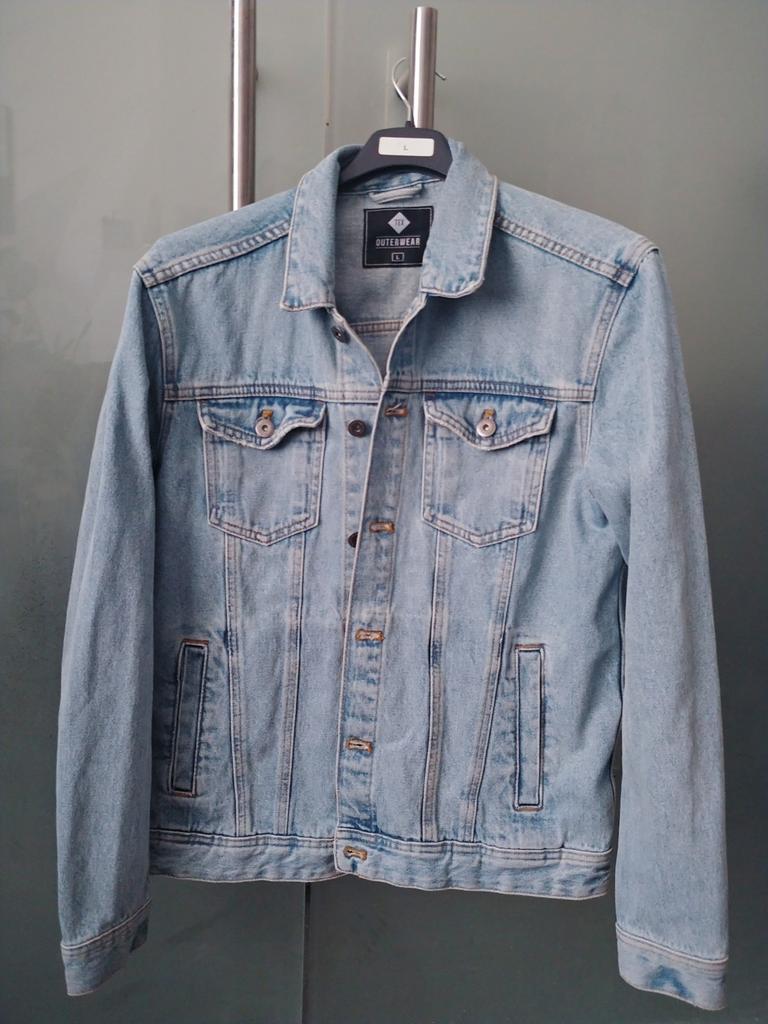 Jeansvest (heren), maat L, nieuw, Ophalen of Verzenden, Zo goed als nieuw, Maat 52/54 (L)