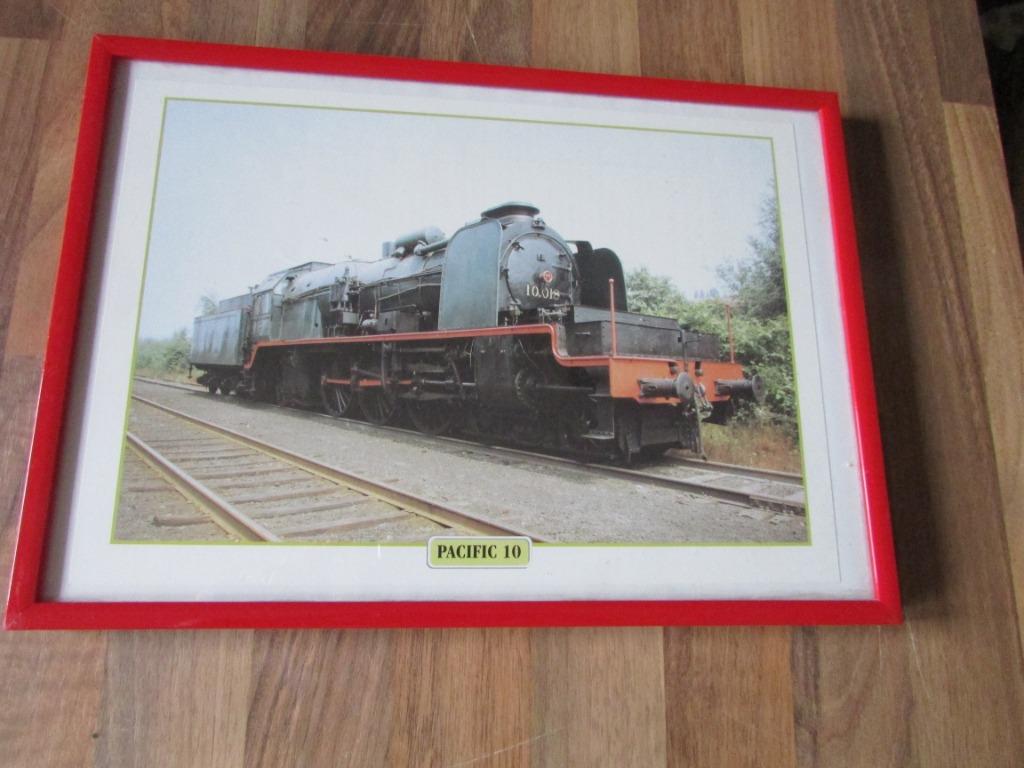 STOOMLOCOMOTIEF TYPE 10 NMBS, FOTO IN KADER, Audio, Tv en Foto, Fotografie | Fotolijsten, Zo goed als nieuw, Ophalen of Verzenden