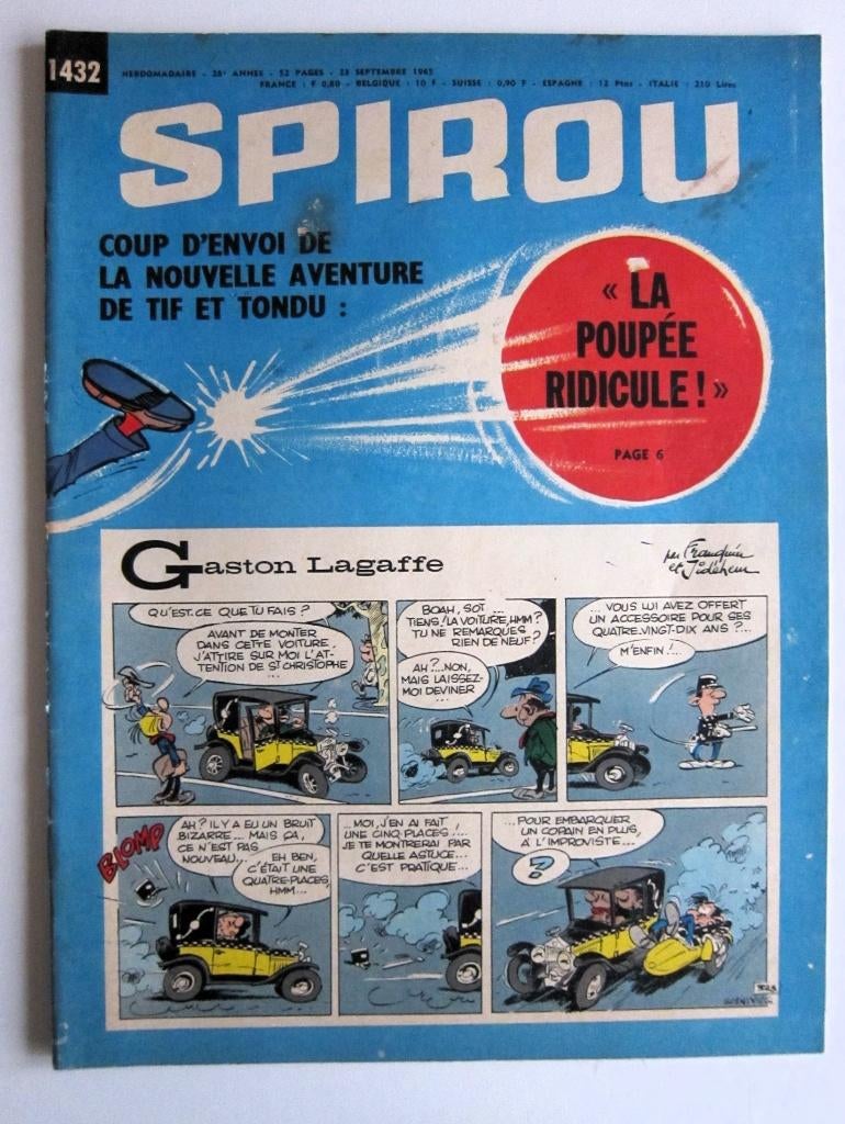 Hebdo Spirou 1432 + mini-récit n°288 (1965), Livres, BD, Utilisé, Une BD, Enlèvement ou Envoi