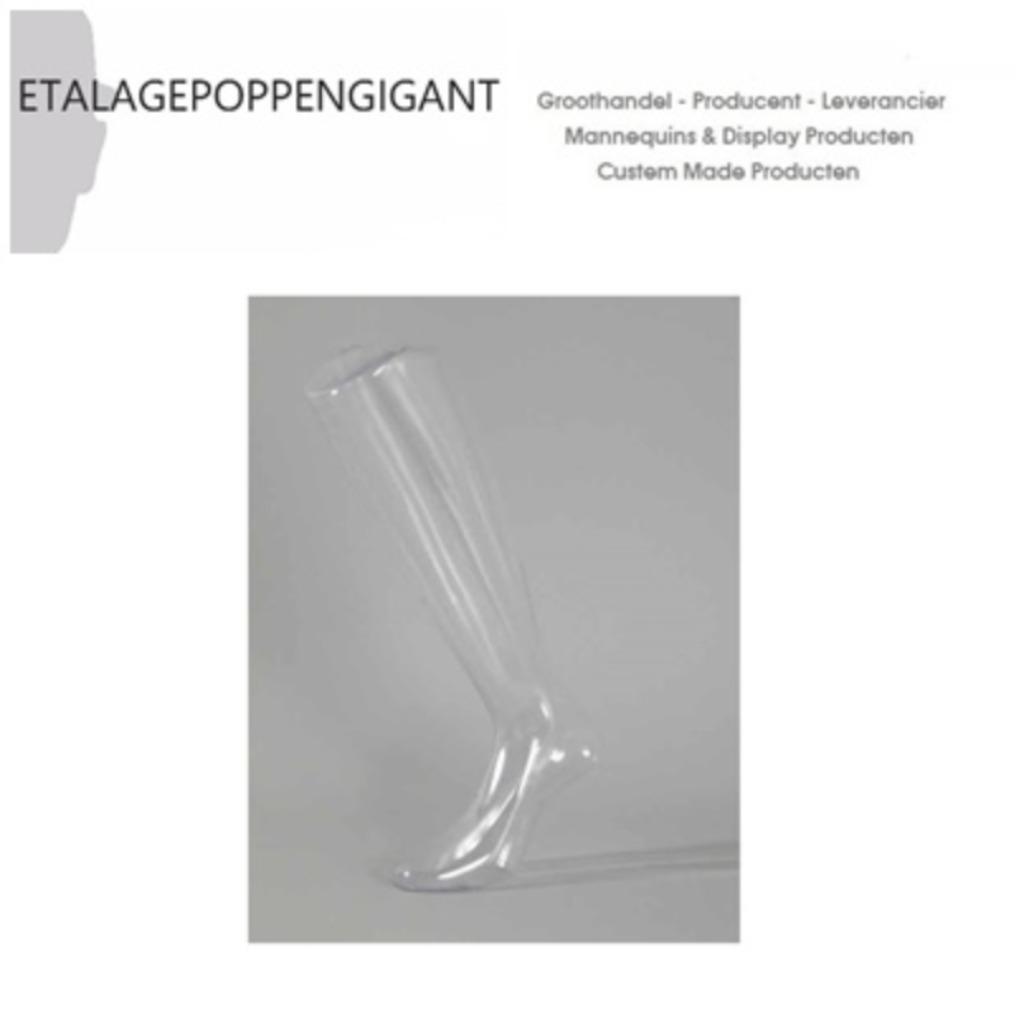 Nieuw: Transparante Heren Voet Etalagepoppengigant, Overige kleuren, Nieuw, Ophalen of Verzenden, ETALAGEPOPPENGIGANT.NL