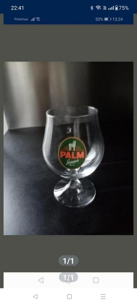 Verre en forme de palmier avec emblème de cheval, Collections, Enlèvement ou Envoi